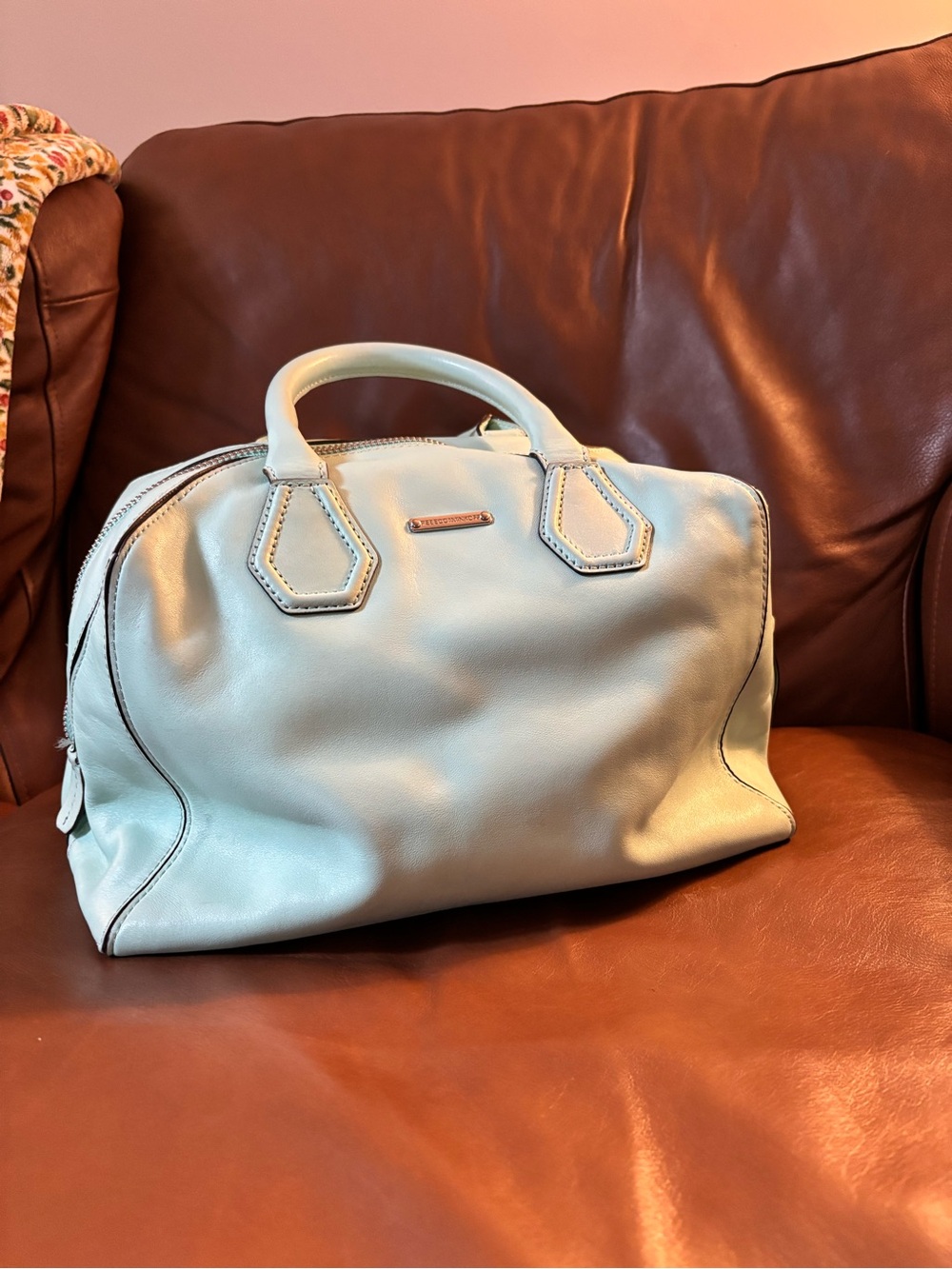 Rebecca Minkoff Pale Blue Leather Satchel